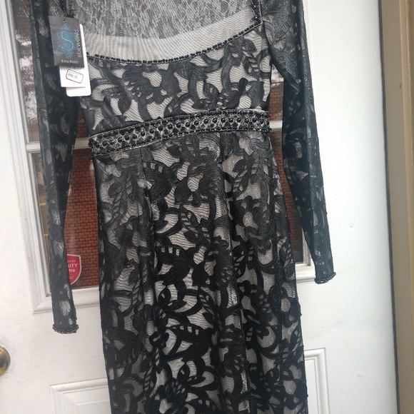 Lace And Leather One Peice Dress - Picture 8 of 8